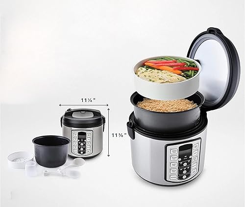 Miniatura 2 de Multicocina digital profesional de 20 tazas (cocidas)  5 cuartos de galón de capacidad para arroz y granos
