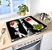 WENKO Placas cobertoras de vidrio universales Caprese, juego de 2 piezas para...
