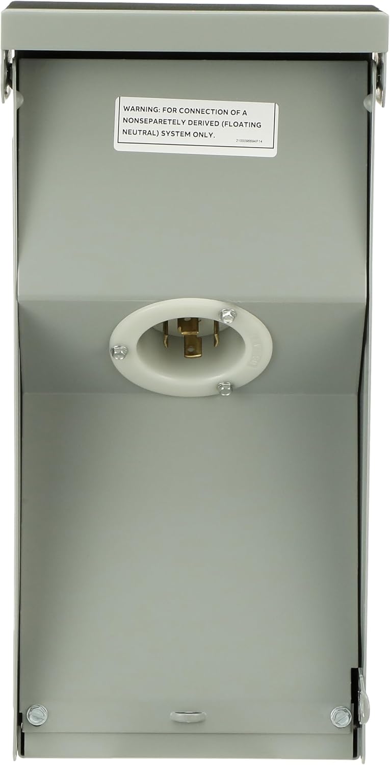 MIDWEST U030N 30A Power Inlet • 120/240V AC Input • Outdoor Power Inlet Box • NEMA 3R Enclosure • L14-30 Configuration • for Generators, Transfer Switches, and RV Hookups