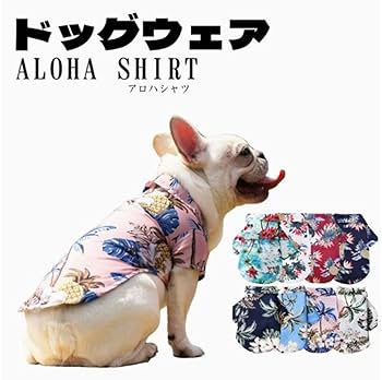 ワンコ服　夏物セール中‼︎ アロハシャツ風カットソー　Mサイズ 楽天市場】犬 アロハシャツ 夏 フレンチブルドッグ 服 ペット用