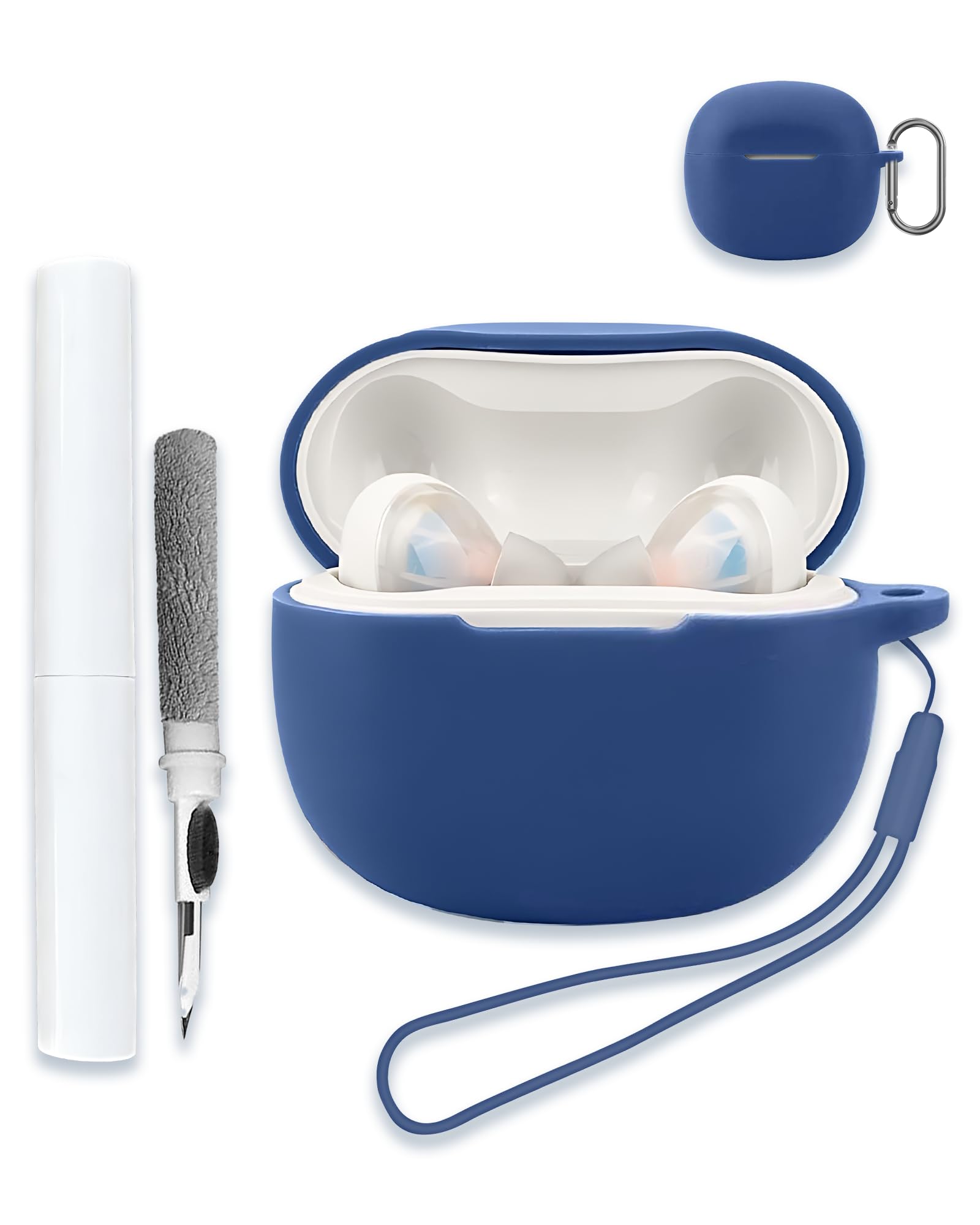 for Skulllcandy Rail Case Cover, Soft Silicone Protective Portable Scratch Shock Resistant Compatible with Skulllcandy Rail Hard Shell with Cleaner