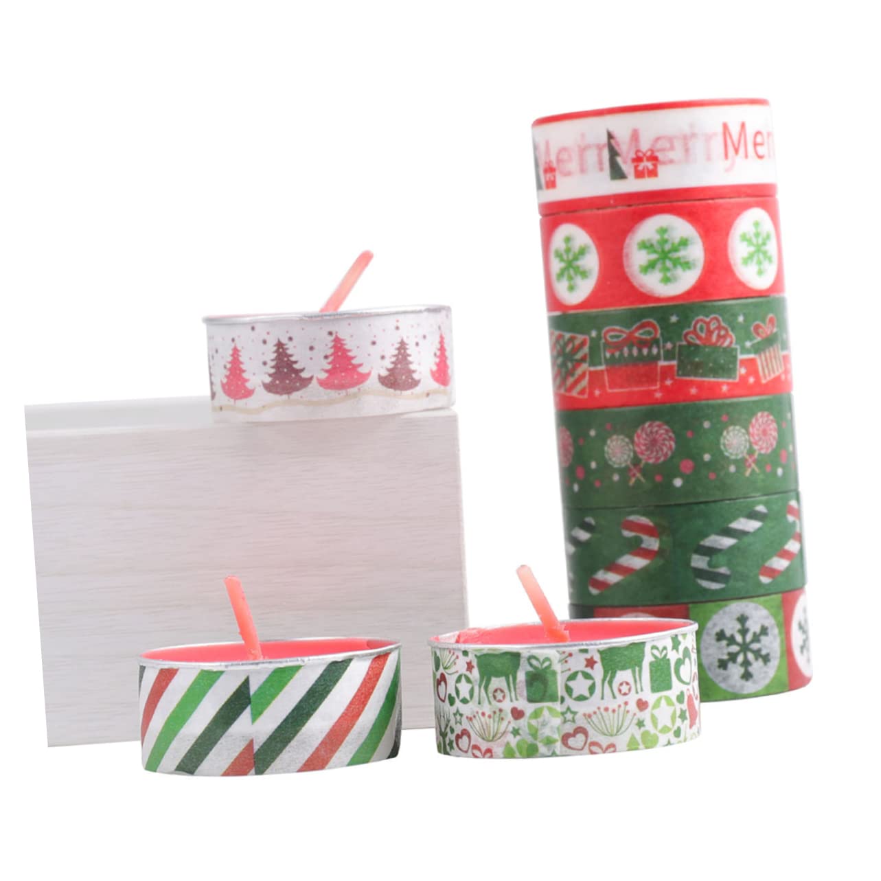 EXCEART 72rollos Cintas Washi Navideñas Decorativas Adhesivas para Manualidades Scrapbooking y Decoración De Creatividad para Hogar Navidad