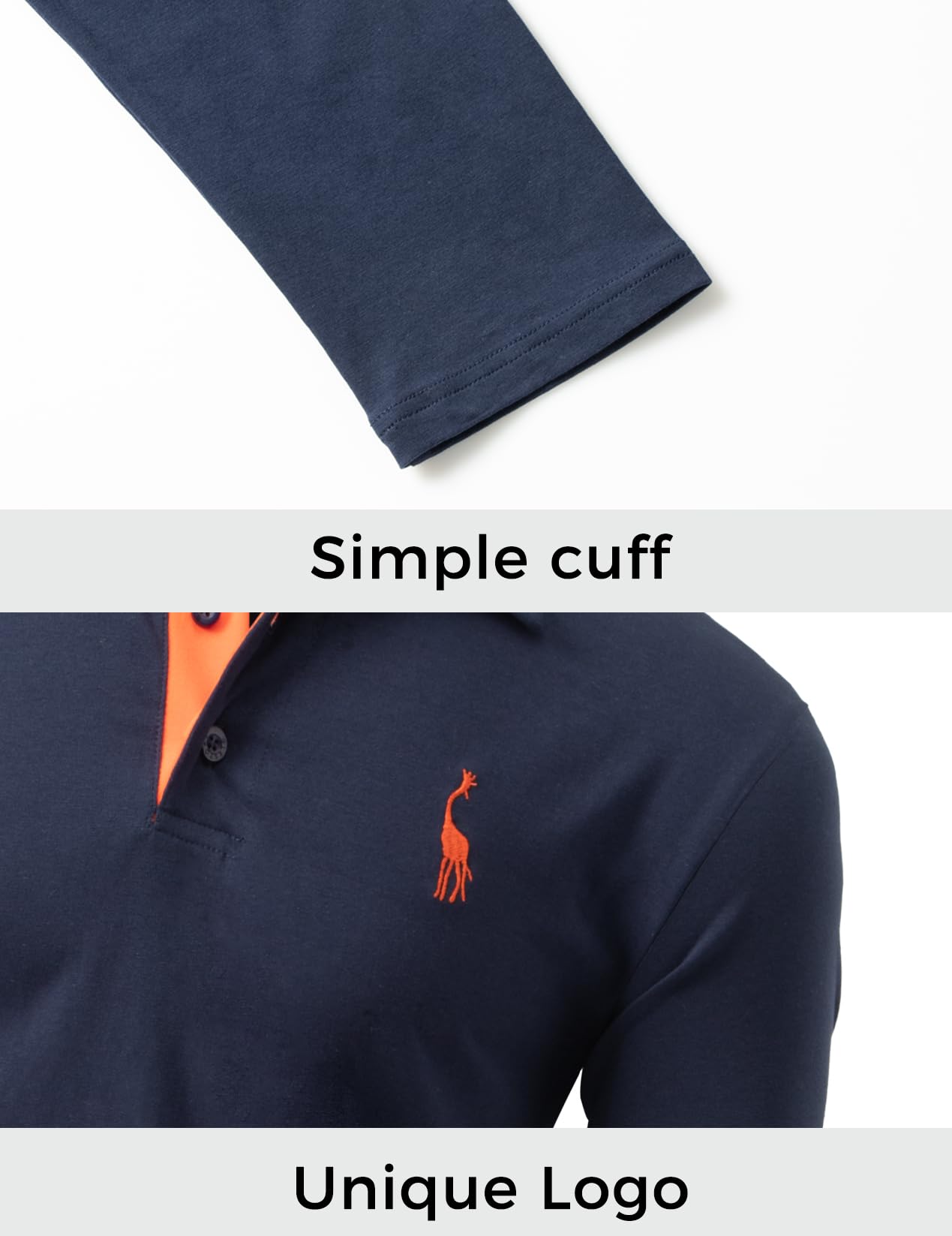 GLESTORE Polo Uomo Manica Lunga Maglietta Uomo T-Shirt Cotone Polo Lavoro Uomo