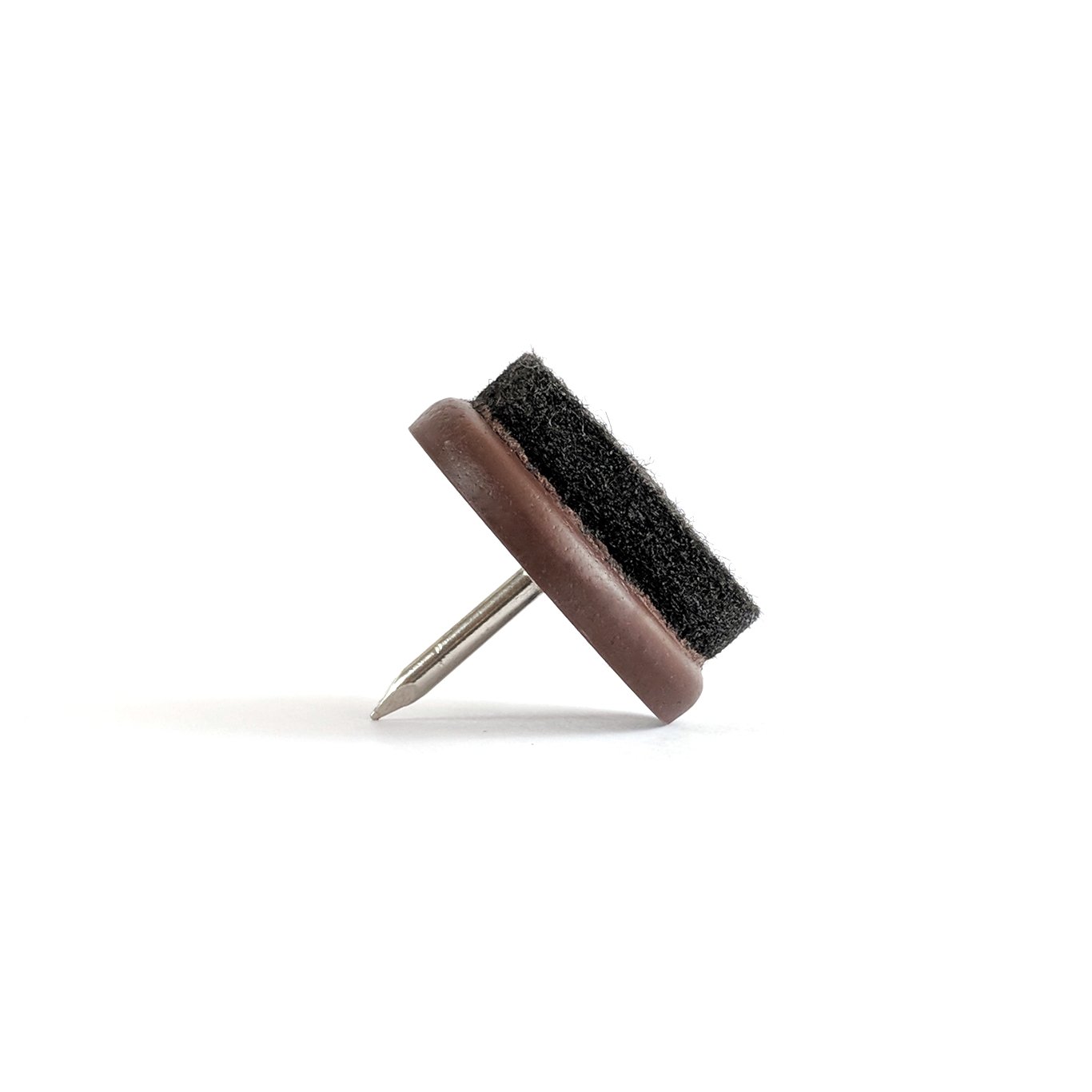 Keay Vital Parts Brown Furniture Glides. Felt Pads With Nail, Quality Floor Protectors - Made In Germany (, 27Mm Diameter, Pack Of 24)