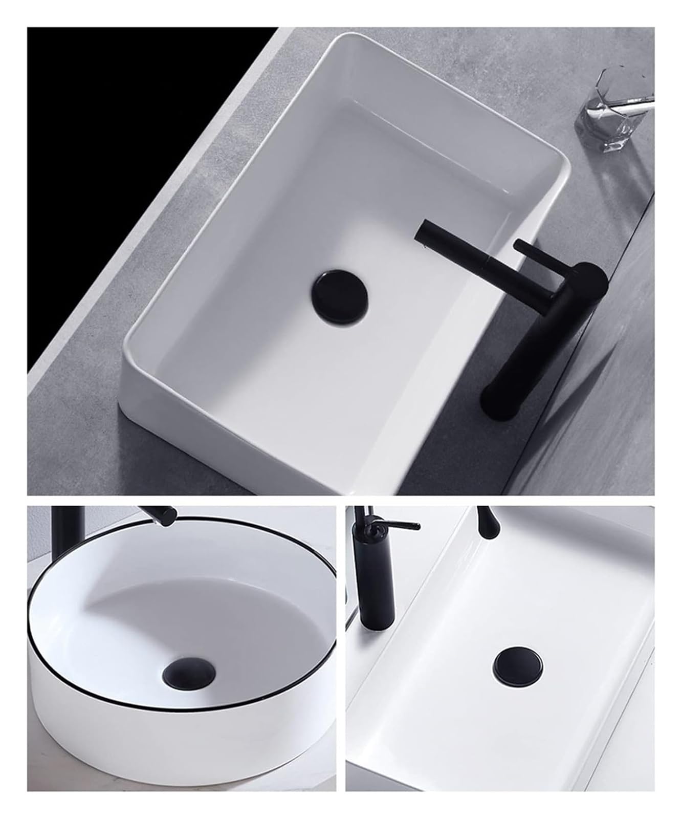 Kit di scarico for lavandino con tappo a scomparsa, tappo di scarico for lavandino a scomparsa, scarico for lavandino a scomparsa, parti di tappo di scarico for lavandino a scomparsa(Black B)