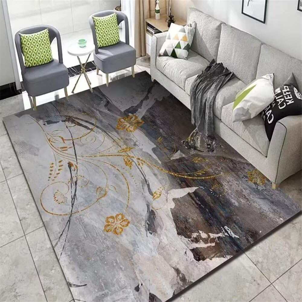 Tapis lavable en machine salon gris fini les taches tenaces