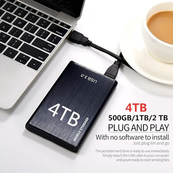 Portable SSD 8TB External Mobile Data Storage HDD 2TB External SSD External Solid State Drive Compatible External Shockproof Durable High Speed Hard Disk Storage Solid State Drive