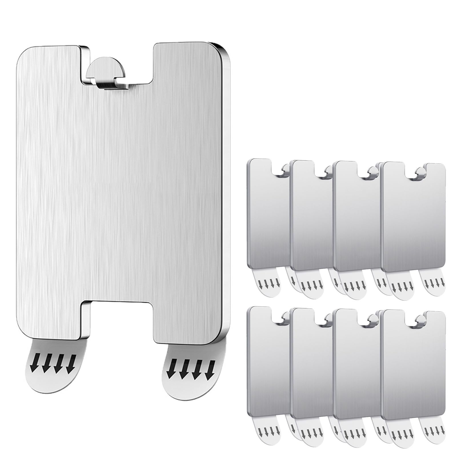 8 Pcs Self Adhesive Picture Hooks, Heavy Duty Self Adhesive Wall Hangers, No Drill Damage-Free Hanging Strips for Photo Frames, Wall Art, Mirrors, Clocks, and Home Decor, Strong Sticky Hooks