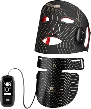 INIA Glow Wireless Red Light Therapy Mask for Face, Neck & Decollete