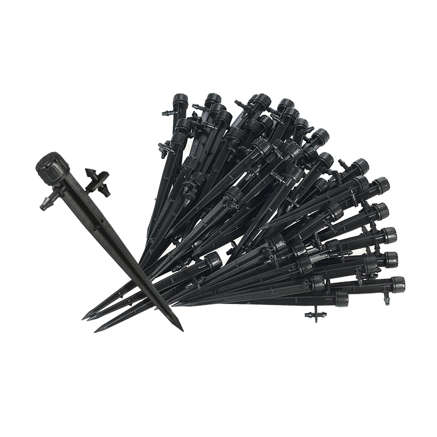 Labymos 50pcs 360 Degree Adjustable Drippers Water Flow Irrigation on Stake Emitter Drip System