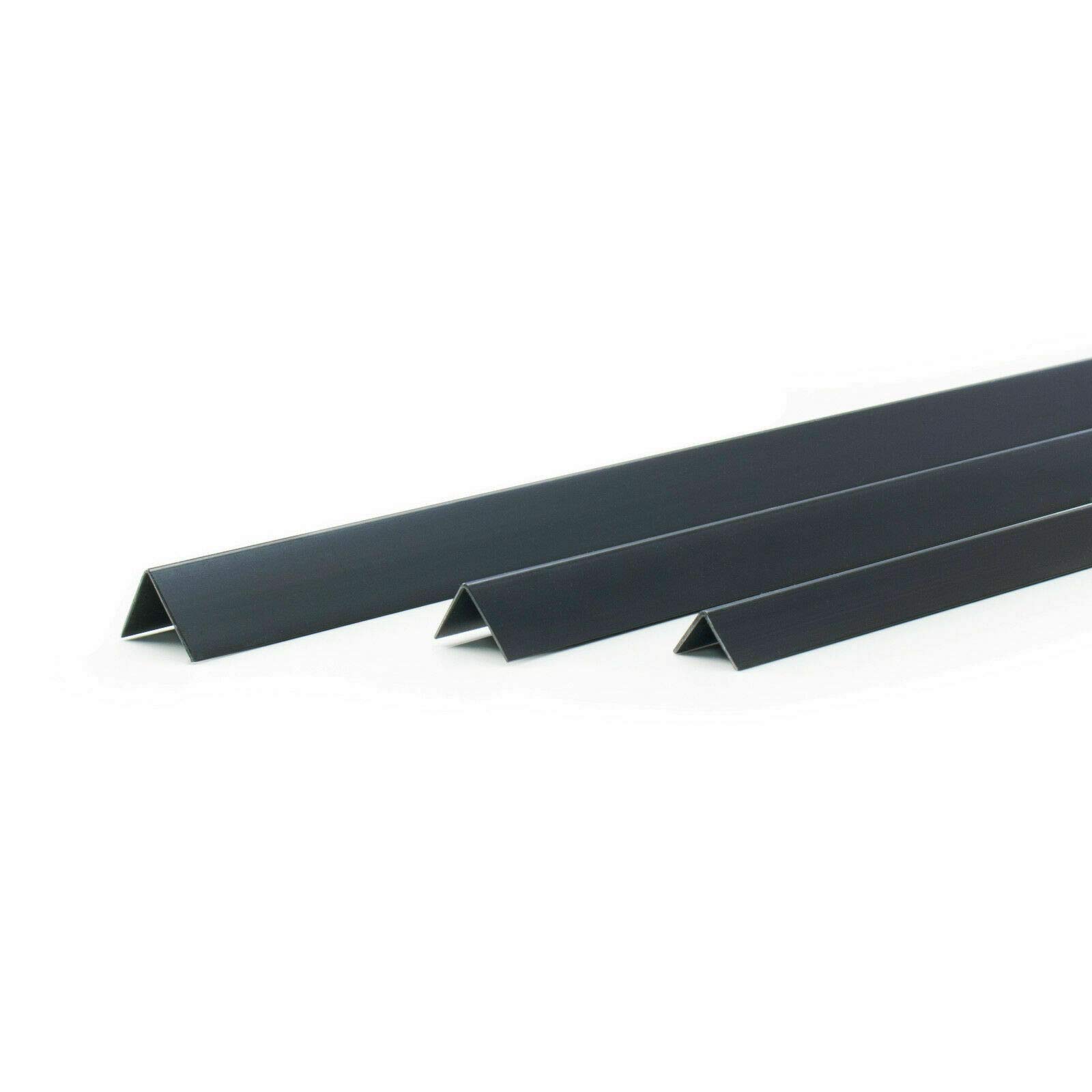 DQ-PP WINKELPROFIL – 30x30mm – 20m (20x 1m) – Farbe: Schwarz – Material: PVC – Kunststoff Winkelleiste – Außenecke Kantenschutz Wand L Profil Eckprofil Kunststoffwinkel