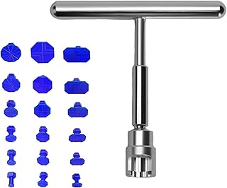 Saca bollos de chapa coche dent repair kit herramientas extractor tipo T +18 arandelas de extracción extractor de abolla...