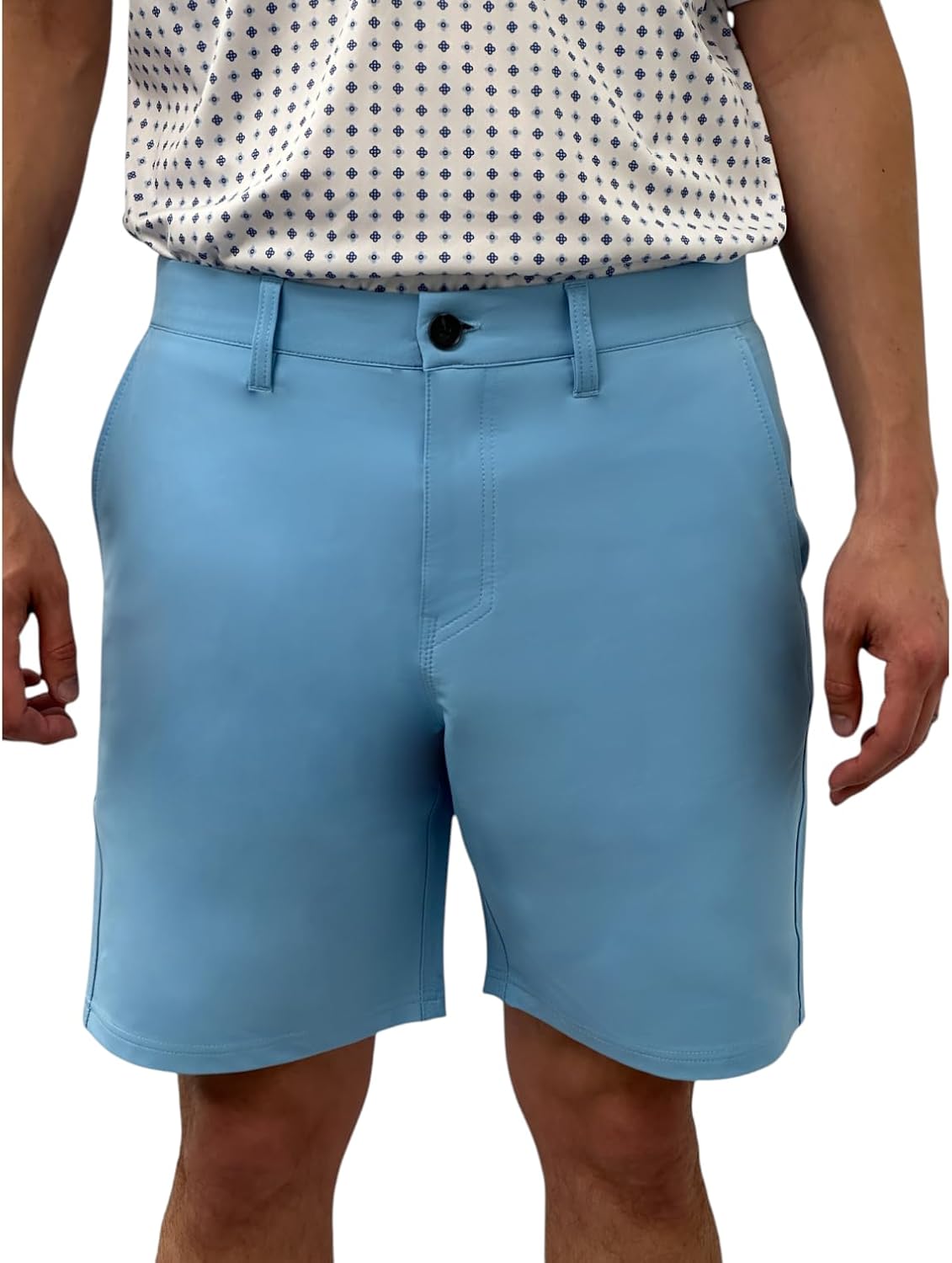 Golf Shorts for Men, 8" Graphic Designed Pockets Stylish Comfortable Fit, Deep Pockets, Elastic Waistband Stretch 8" Inseam