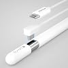 AGVEE 2 Pack 5ft Charger for Apple Pencil USB-C Gen 3 and Other USB-C Stylus Pencil, 90 Degree Angled Extra Soft Slim Charging Cord, White