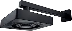 Chuveiro Ducha Quadrado Preto Fosco com Sistema de Limpeza Automática Alta Pressão para Aquecedor a Gás e Solar com Braço