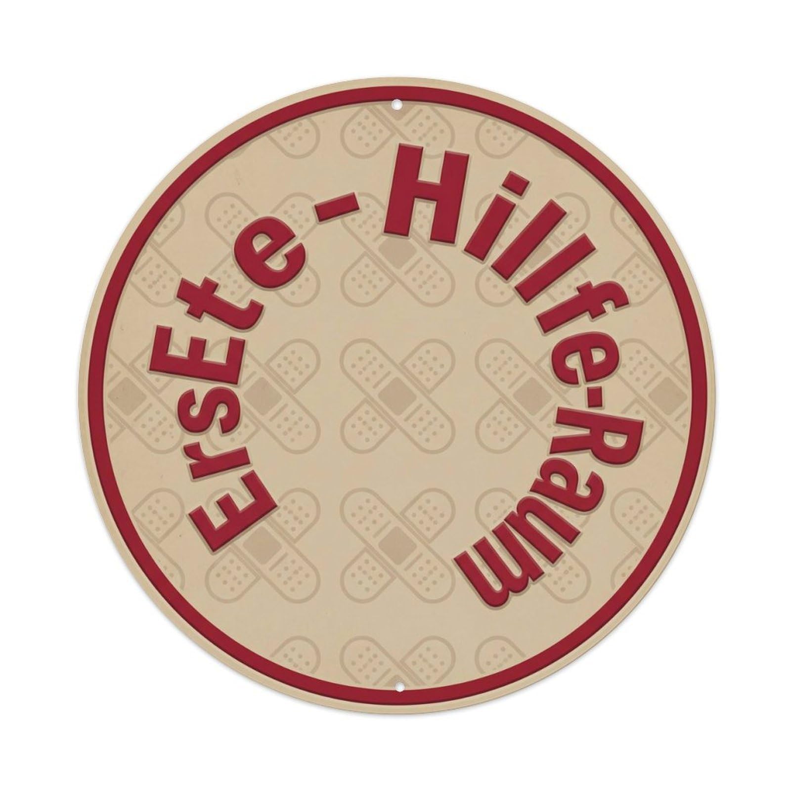 Metal Tin Sign Vintage Erste-Hilfe-Raum Text Bandage