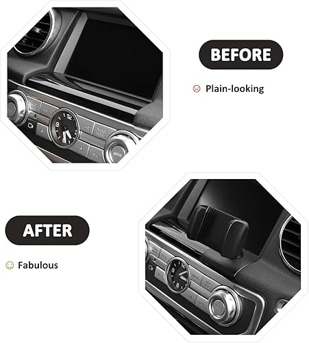 Miniatura 2 de JONKOKO Alumium Alloy Dashboard Side Soporte de teléfono móvil Trim para Land Rover Discovery 4 LR4 2010-2016 Accesorios de coche (A)