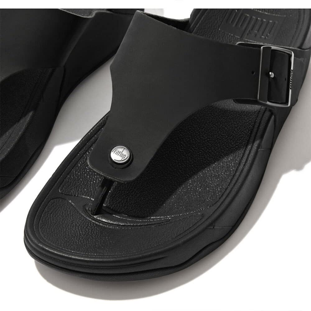 Fitflop Homme Trakk II Mens Buckle Leather Toe-Post Sandals Tongues
