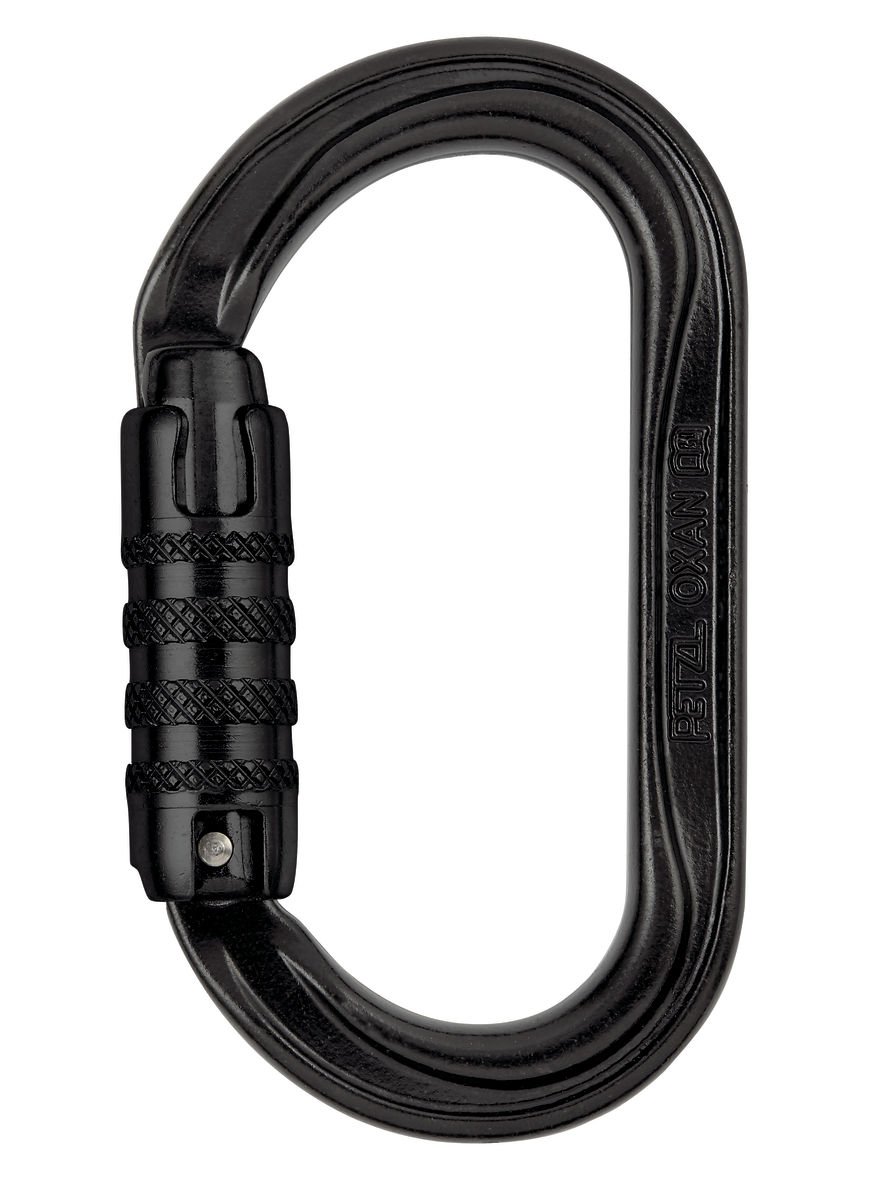 Petzl M72 A Tln New Oxan ad alta resistenza moschettone ovale, dimensioni: triact-lock, nero