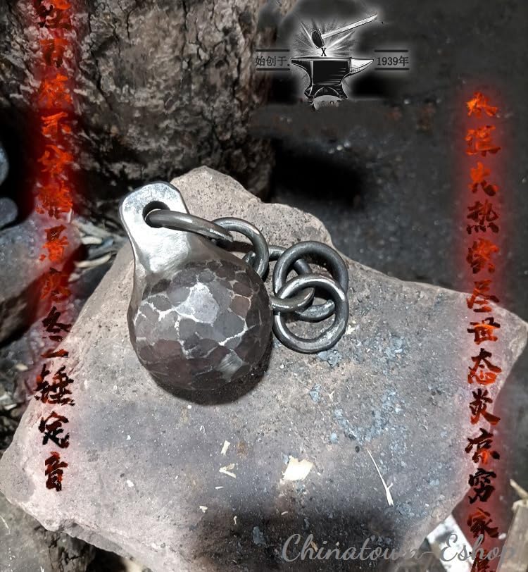 Handmade Solid Spring Steel Meteor Hammer Kung Fu Wushu LiuXingChui Head Shaolin Melon Hammer #2703