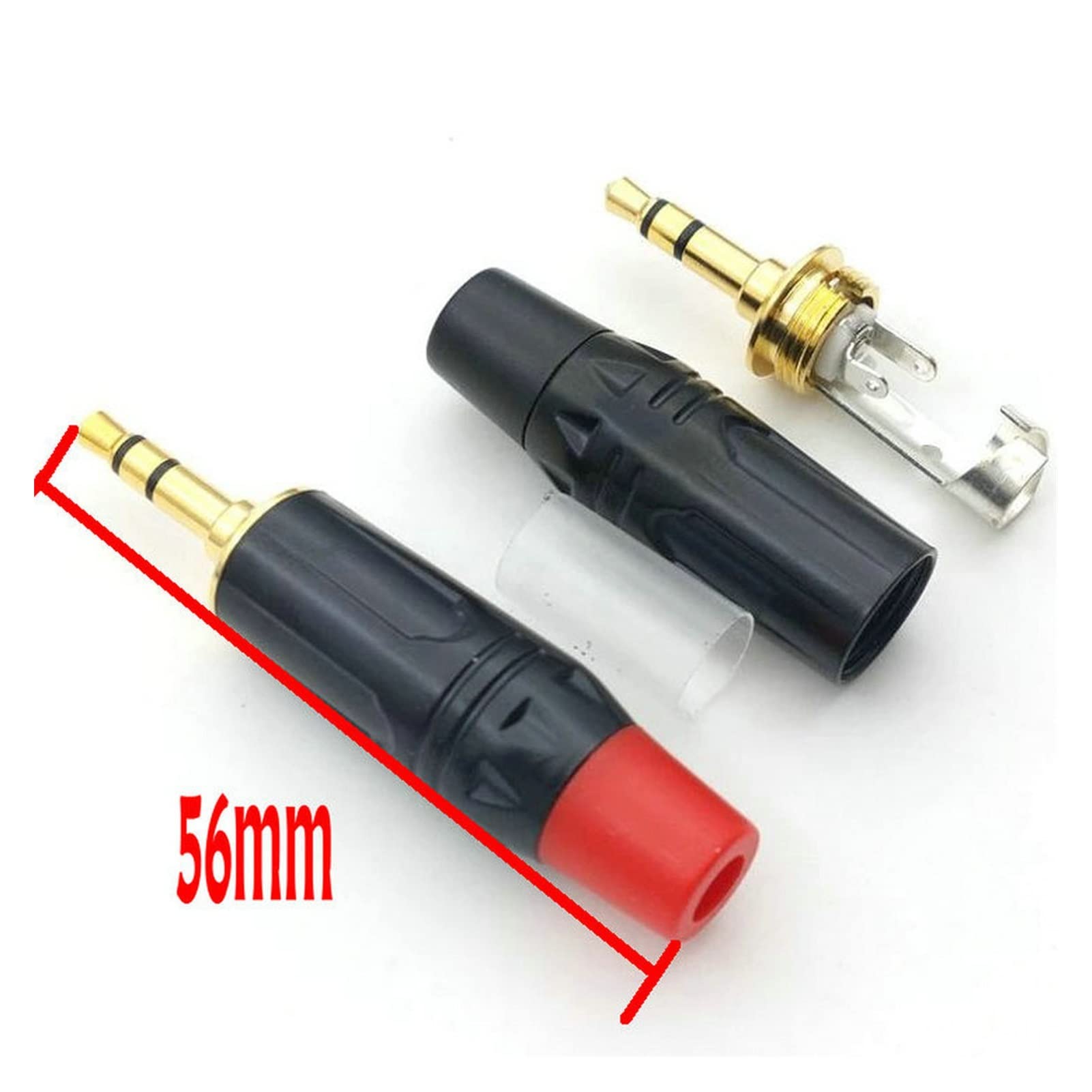 2 cavi di riparazione per cuffie da 3,5 mm, connettore jack da 3,5 mm, accessori elettrici per apparecchiature audio TPE nero 2 cavi di riparazione per cuffie da 3,5 mm, connettore jack da 3,5 mm, accessori elettrici per apparecchiature audio TPE nero