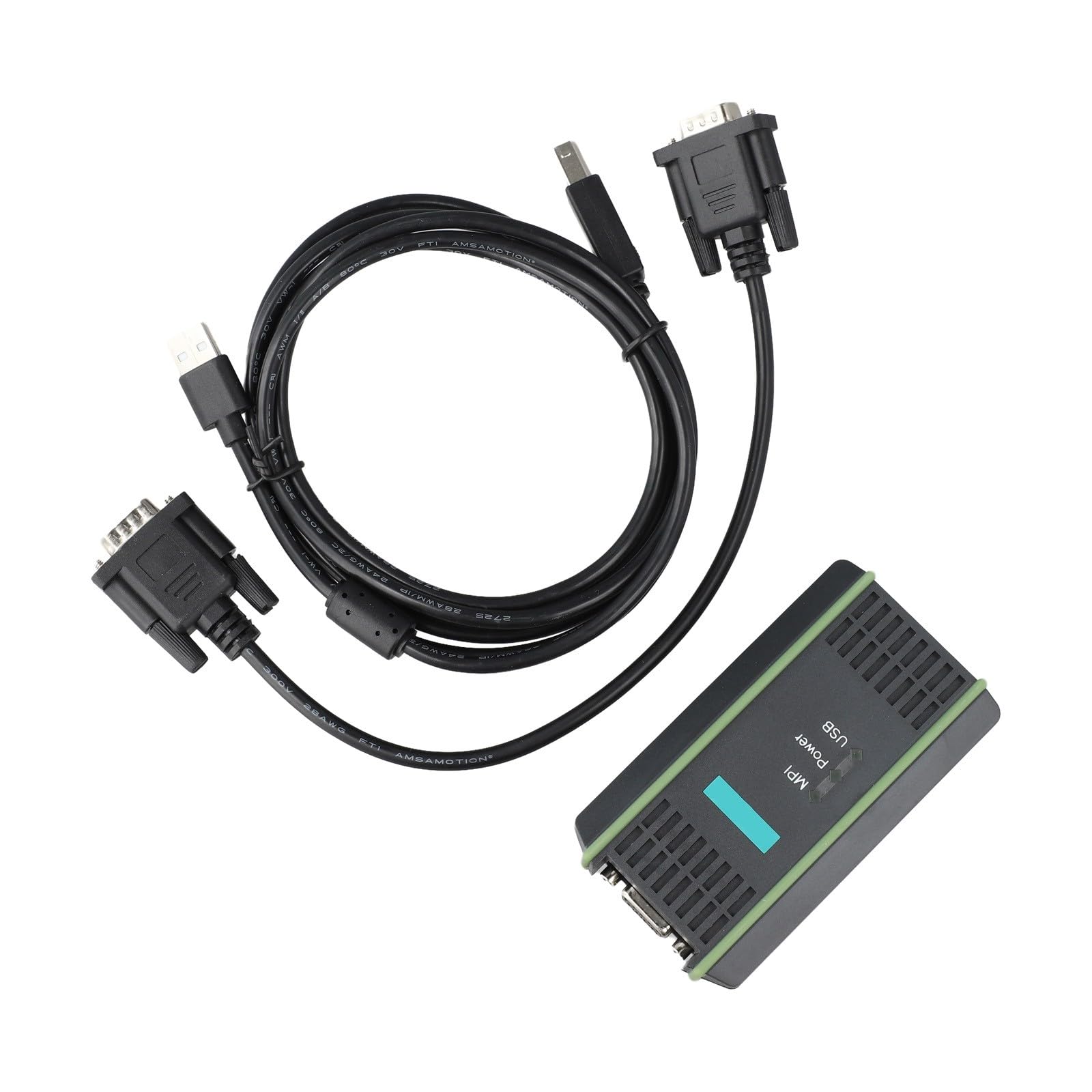 Cavo di programmazione USB-MPI per Siemens S7-200/300/400 PLC, interfaccia RS485 con protezione da sovratensione, supporta protocolli PPI/MPI e Windows 7, con cavo da 2,5 m e prolunga USB