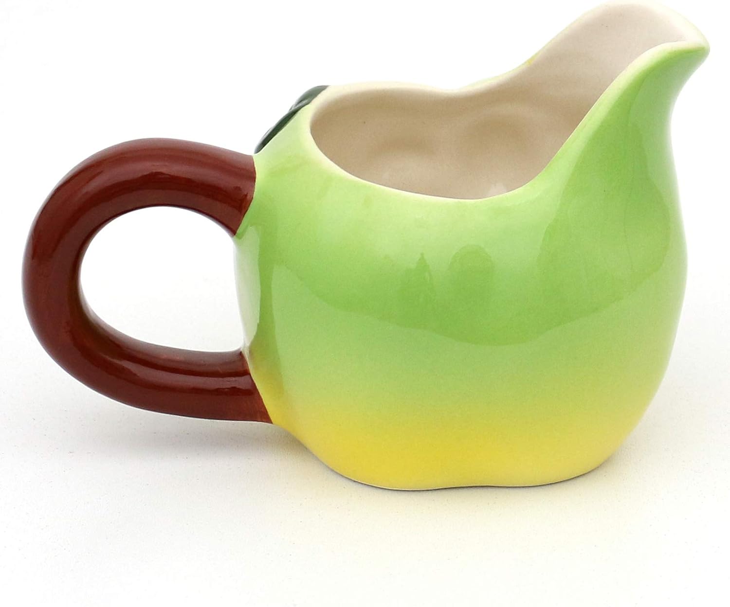 Dekohelden24 Ceramic Milk Jug/Cream Jug Apple Green Dimensions Approx. 14 x 11 x 8.5 cm