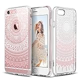 ESR iPhone 6s Case,iPhone 6/6s Case Hybrid, Shock Absorbing, TPU Bumper, Scratch Resistant, Hard Back Cover Clear with Design Protective Cover for iPhone, Pink Manjusaka