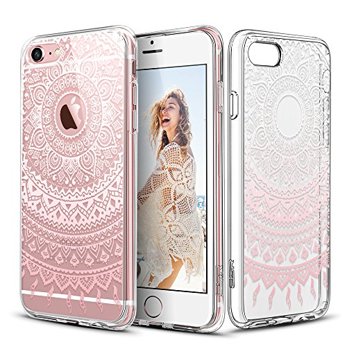 ESR iPhone 6s Case, iPhone 6/6s Case Hybrid, Shock Absorbing, TPU Bumper, Scratch Resistant, Hard Back Cover Clear with Design Protective Cover for iPhone, Pink Manjusaka