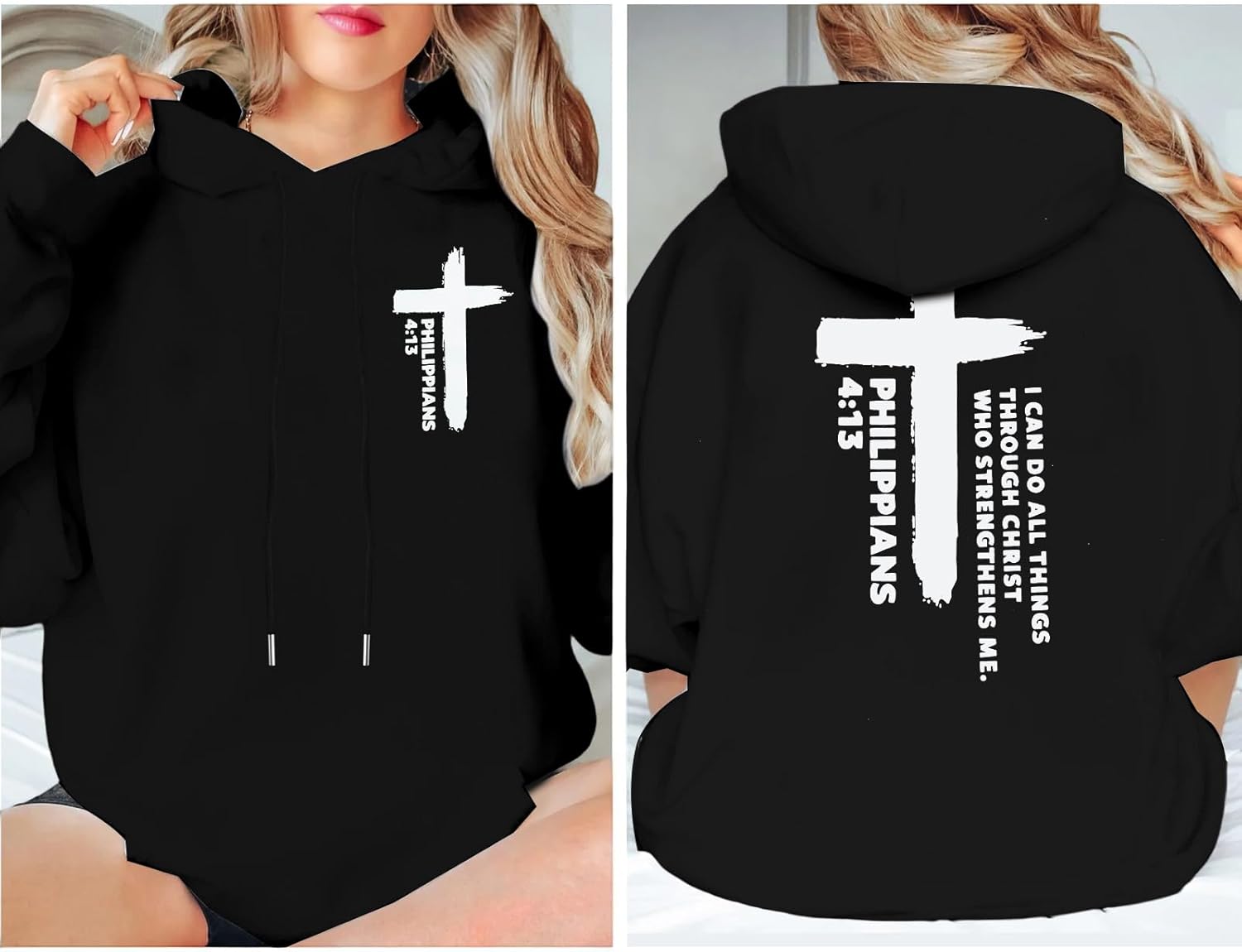 Christian Hoodies for Men Religious Faith Jesus Hoodie God Bible Verse Cross Sweatshirts Trendy Graphic Pullover - Image 7