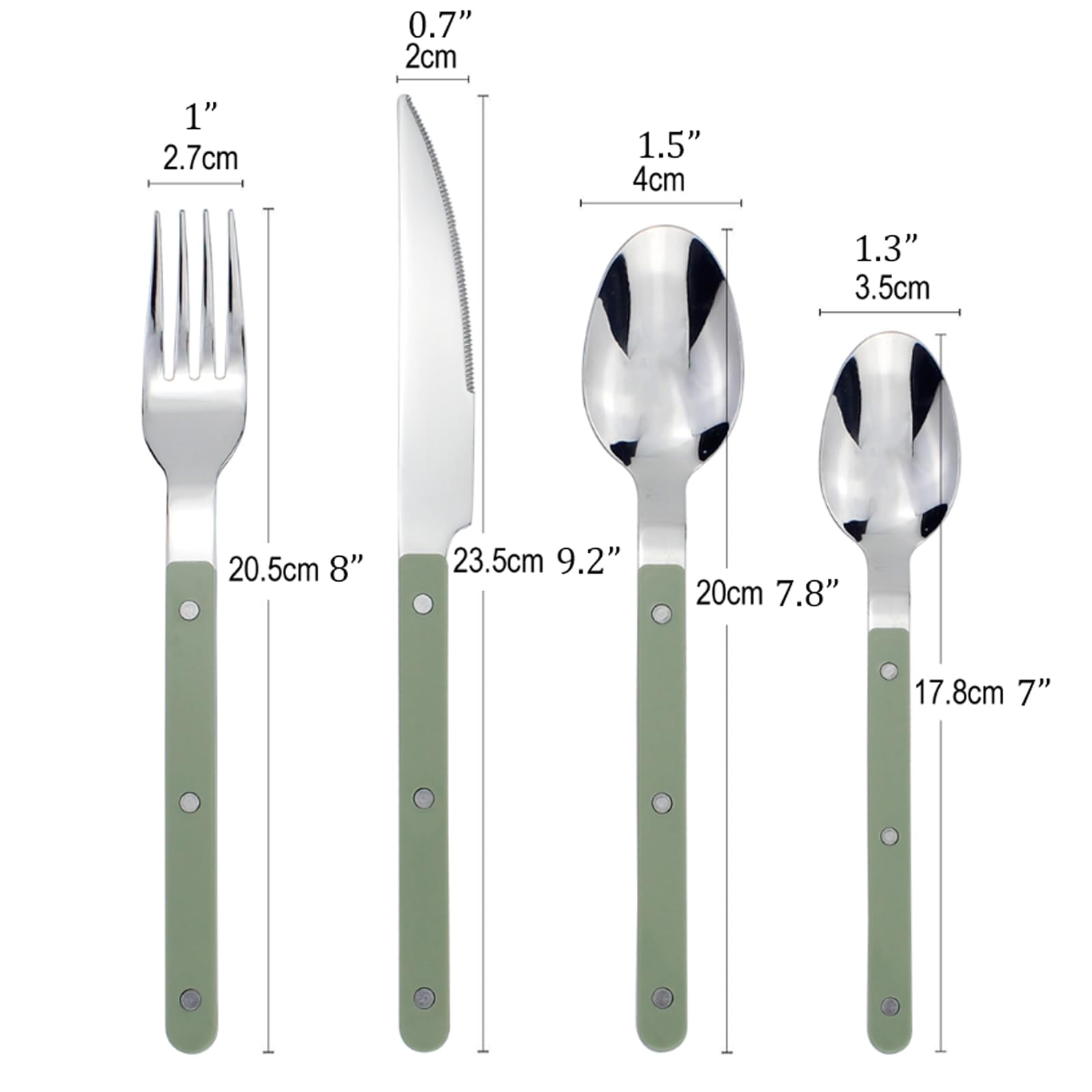 Amazon | カトラリーフォーク 4 個のリベット装飾食器 4 で 1