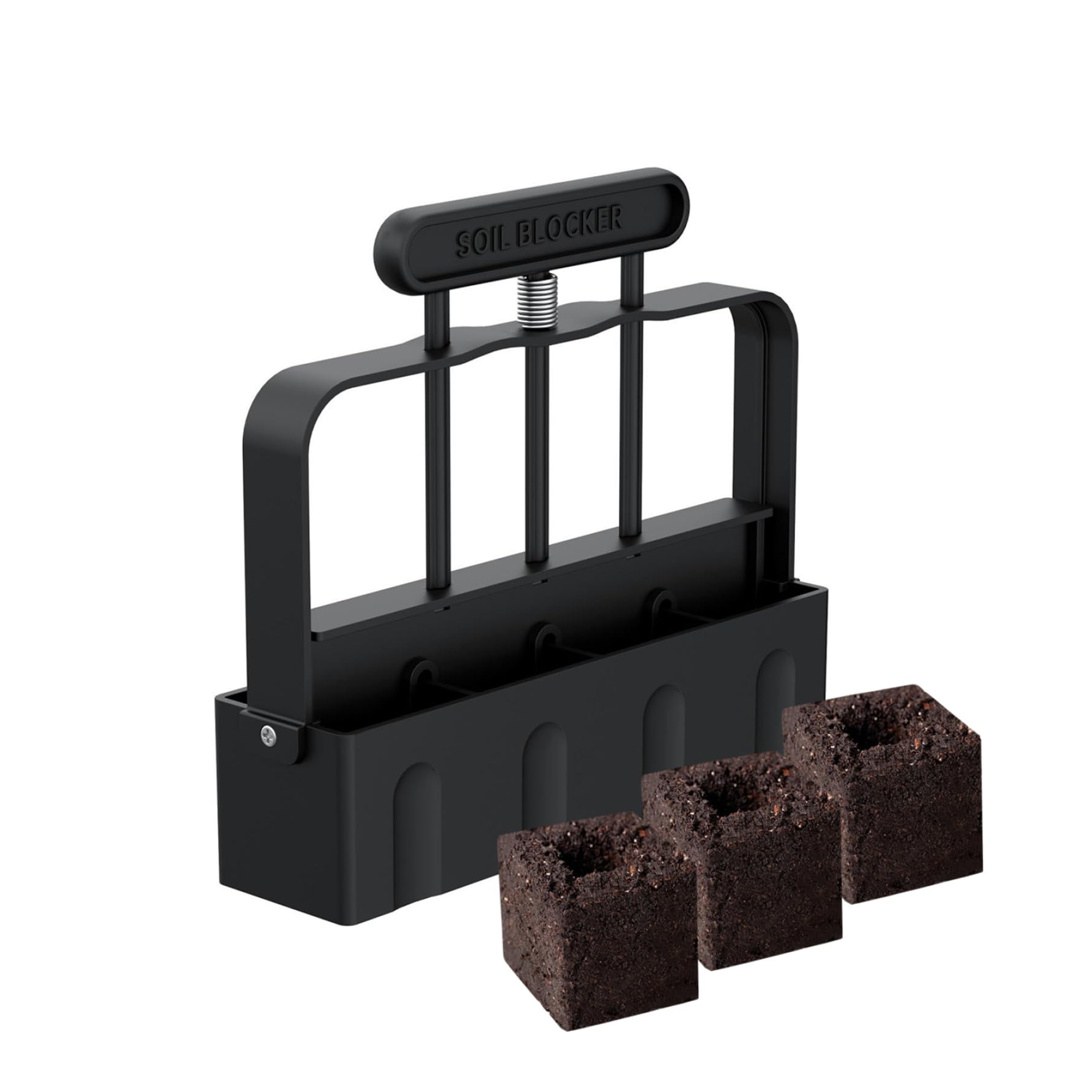 Blocco del terreno per l'avvio dei semi Blocco del terreno da 2 pollici con comoda impugnatura Strumento di efficiente per il dei semi portatile a 4 celle per interni