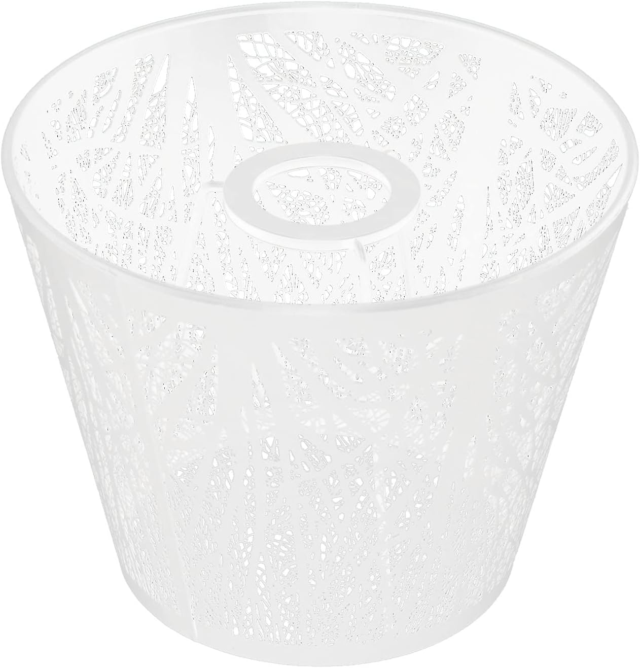 Tree Lamp Shade, Wrought Iron Lampshade Carved Forest Tree Shaped E27 Mini Lamp Shade for Table Lamp Bedroom Bedside Decor (White)