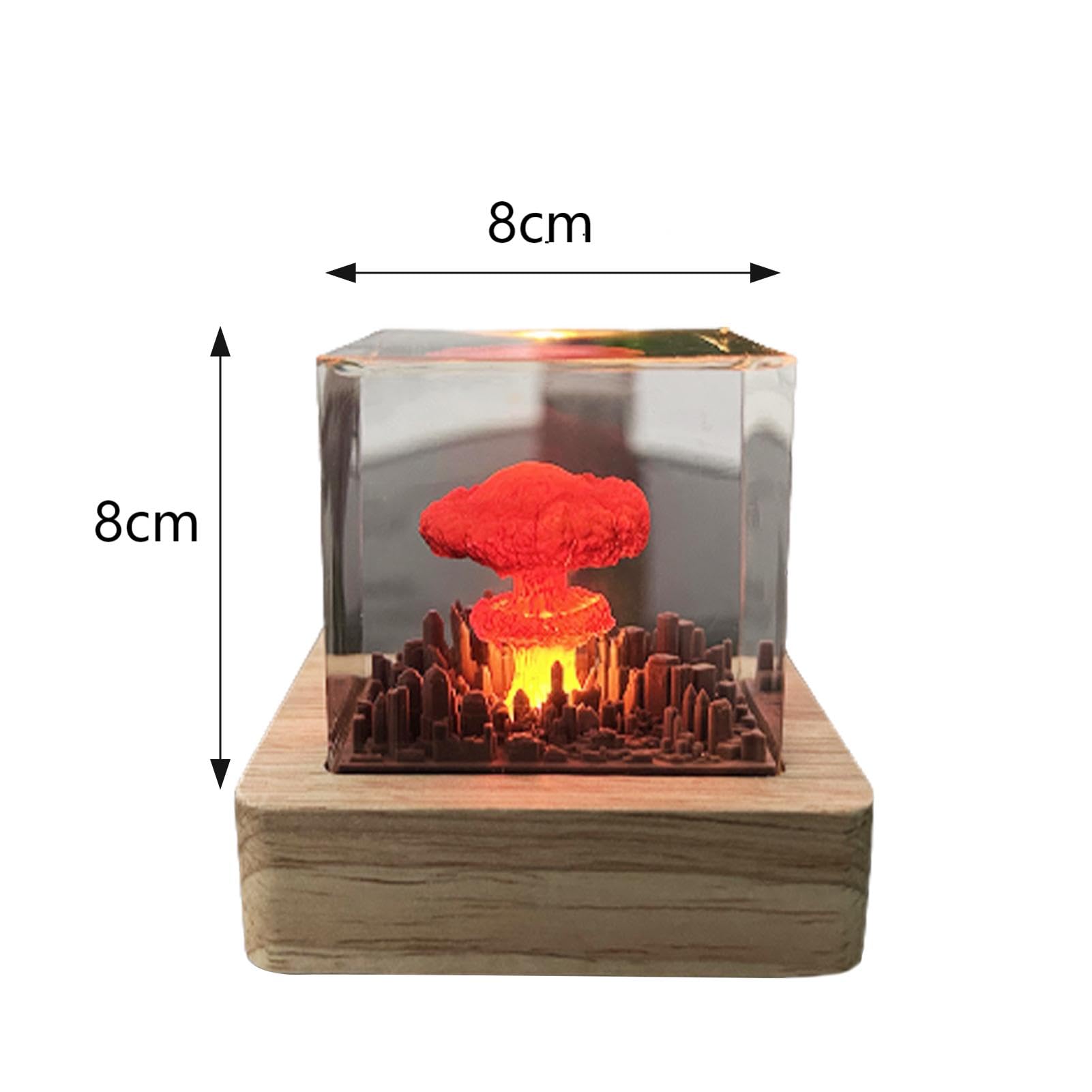 Luz nocturna para niños, originalidad cristales explosión nube de hongos, luz nocturna, bomba atómica Oppenheimer, lámpara de mesita de noche USB, lámpara de habitación infantil, juguete LED