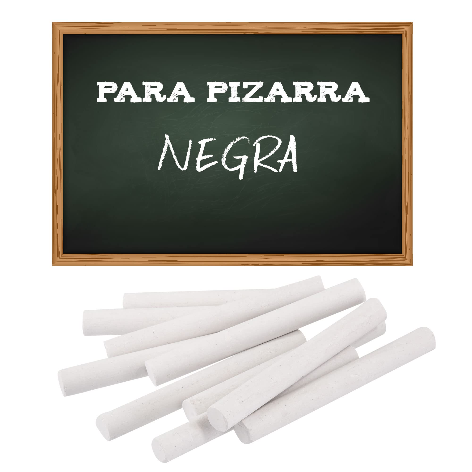 100 Gessetti Bianchi Per Lavagna | Alto Contrasto, 7.5x1 Cm, Resistenti, Per Scuola, Ufficio E Arte - Foto 4