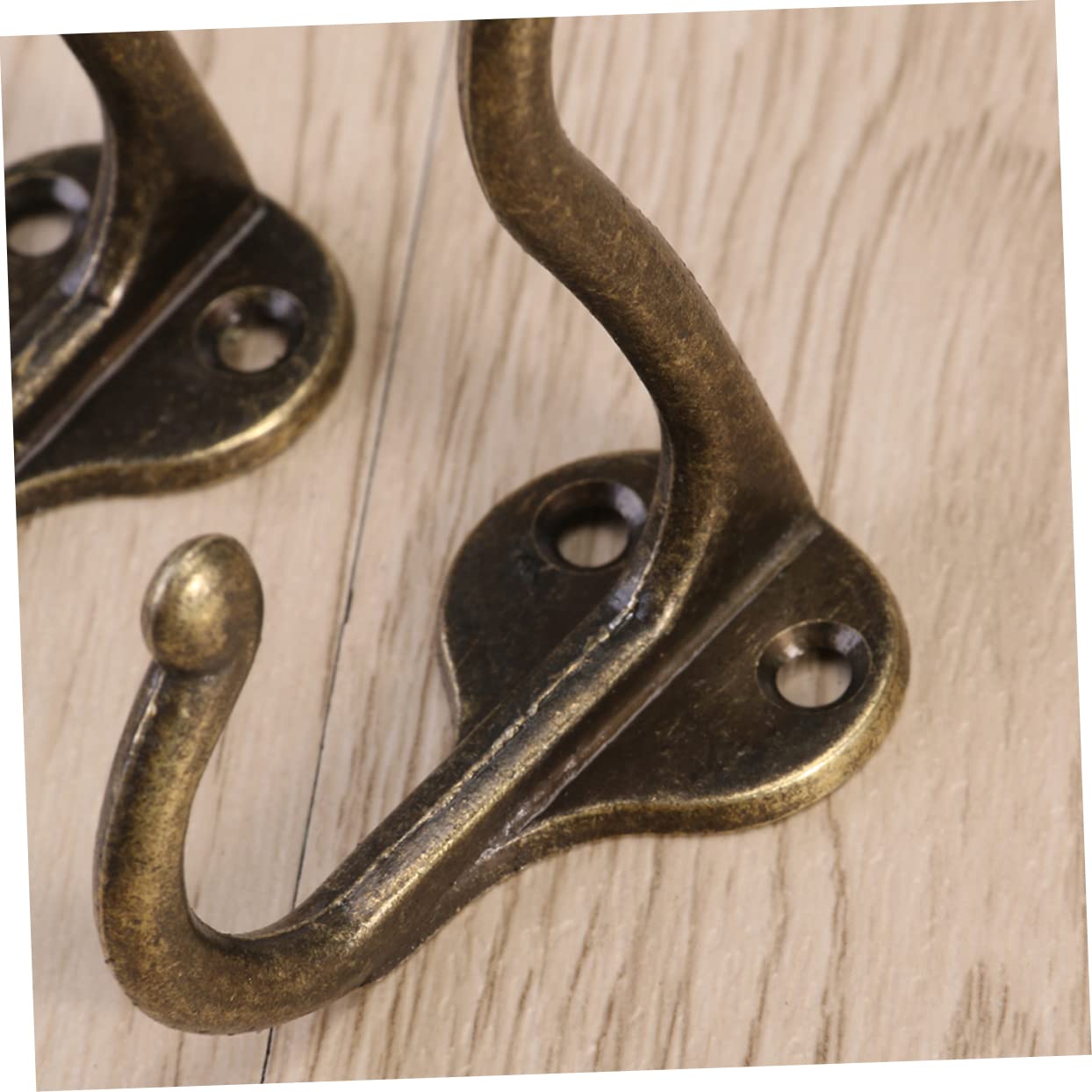 WOONEKY 15piezas Ganchos Retro De Pared Para Ropa Toallas y Accesorios Diseño Vintage De Doble Orificio Fácil Instalación Para Hogar y Oficina