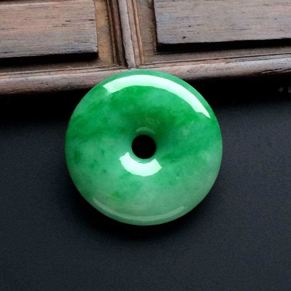 EASTCODE Jade Necklace for Women Charming Natural Green Jade Chinese Round Buckle Harmony Amulet Lucky Jade Pendant Fine Jewelry