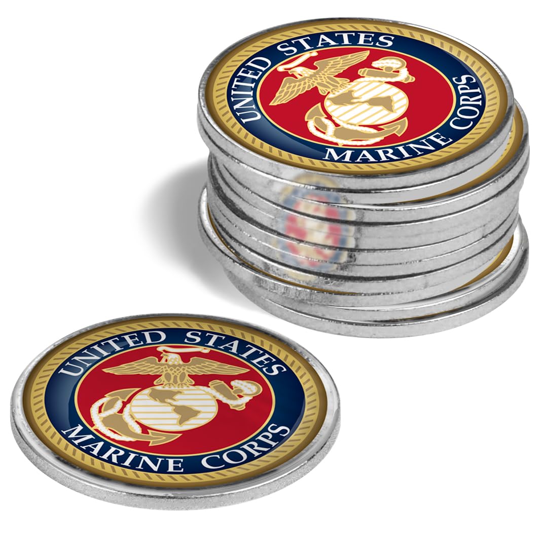 LinksWalker U.S. Marines Golf Ball Markers 12 Pack
