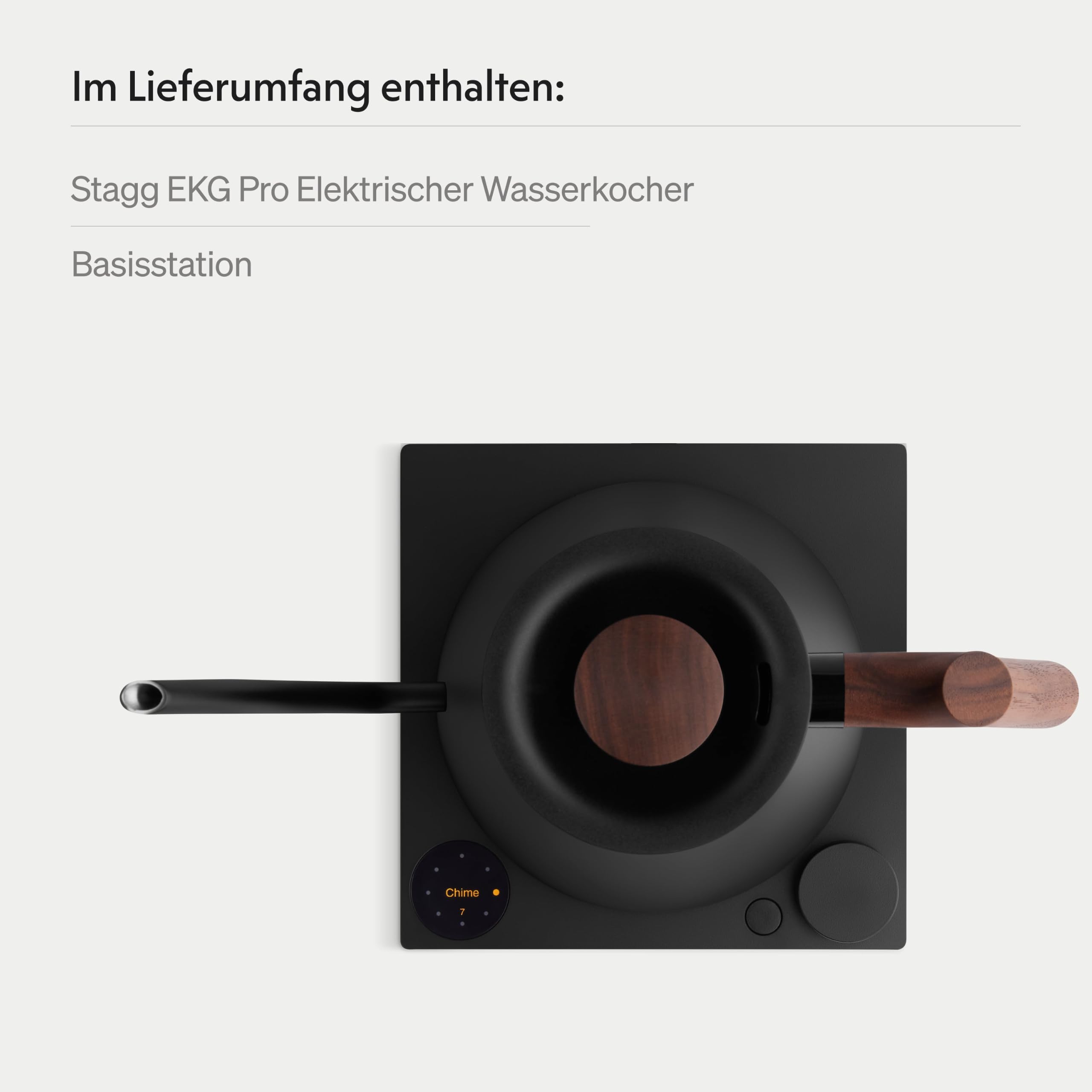 Fellow Stagg EKG Pro Schwanenhals Wasserkocher, LCD-Farbdisplay, Schwarz