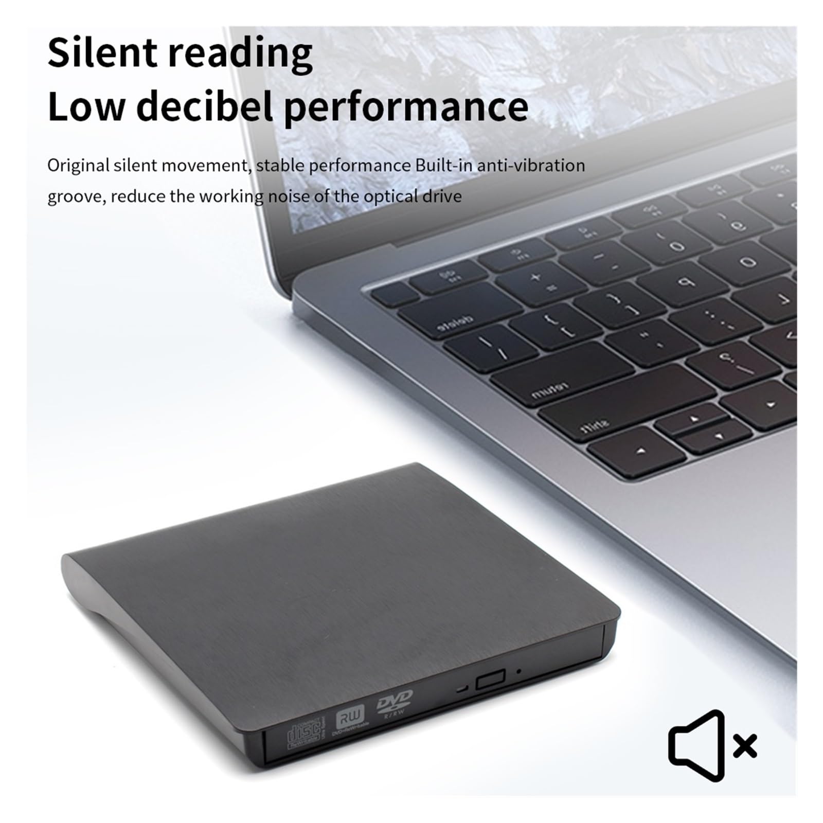 Zewnętrzny Napęd Nagrywarki DVD RW CD Z USB 3.0 Typu C, Kompatybilny Odtwarzaczem Optycznym OszczęDność Miejsca