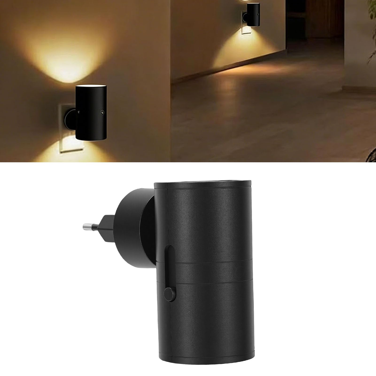 Luz Nocturna Regulable con Enchufe Estilo Moderno para (Carcasa