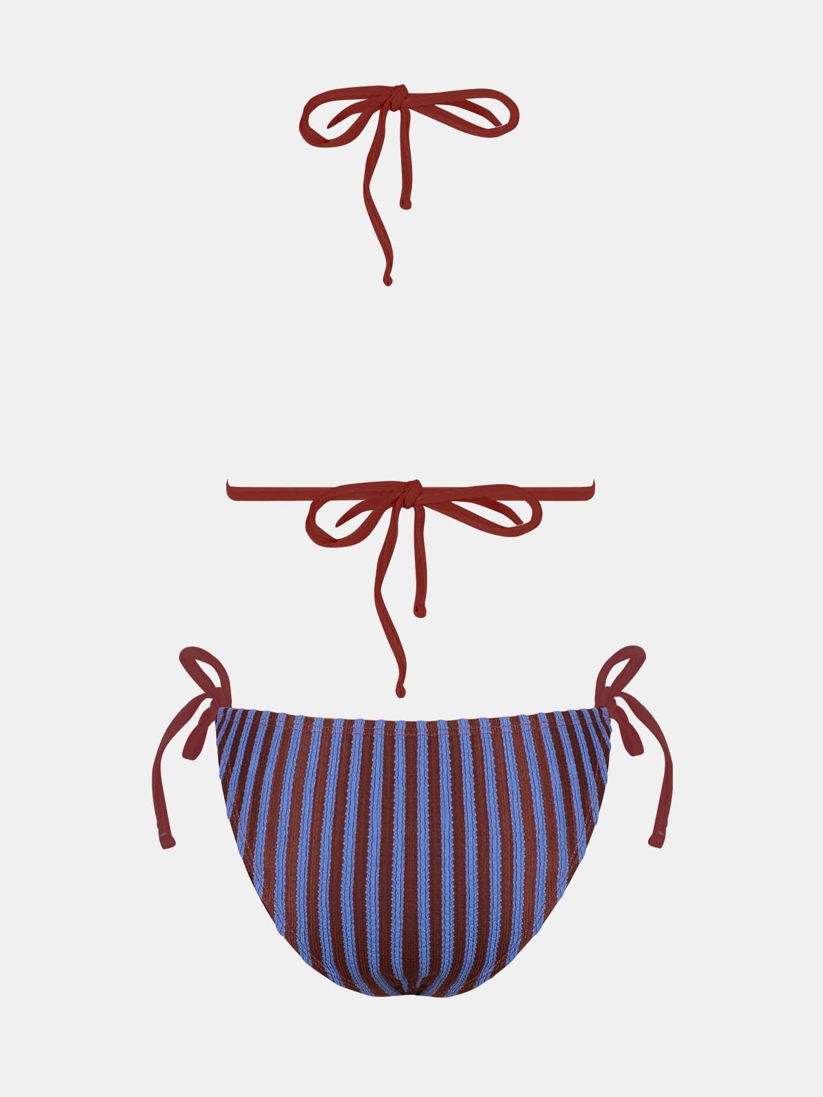 CUPSHE Bikini da donna Halter Scollo a V Triangolo Top Costume da bagno cravatta laterale coulisse Bottoms Cinghie regolabili