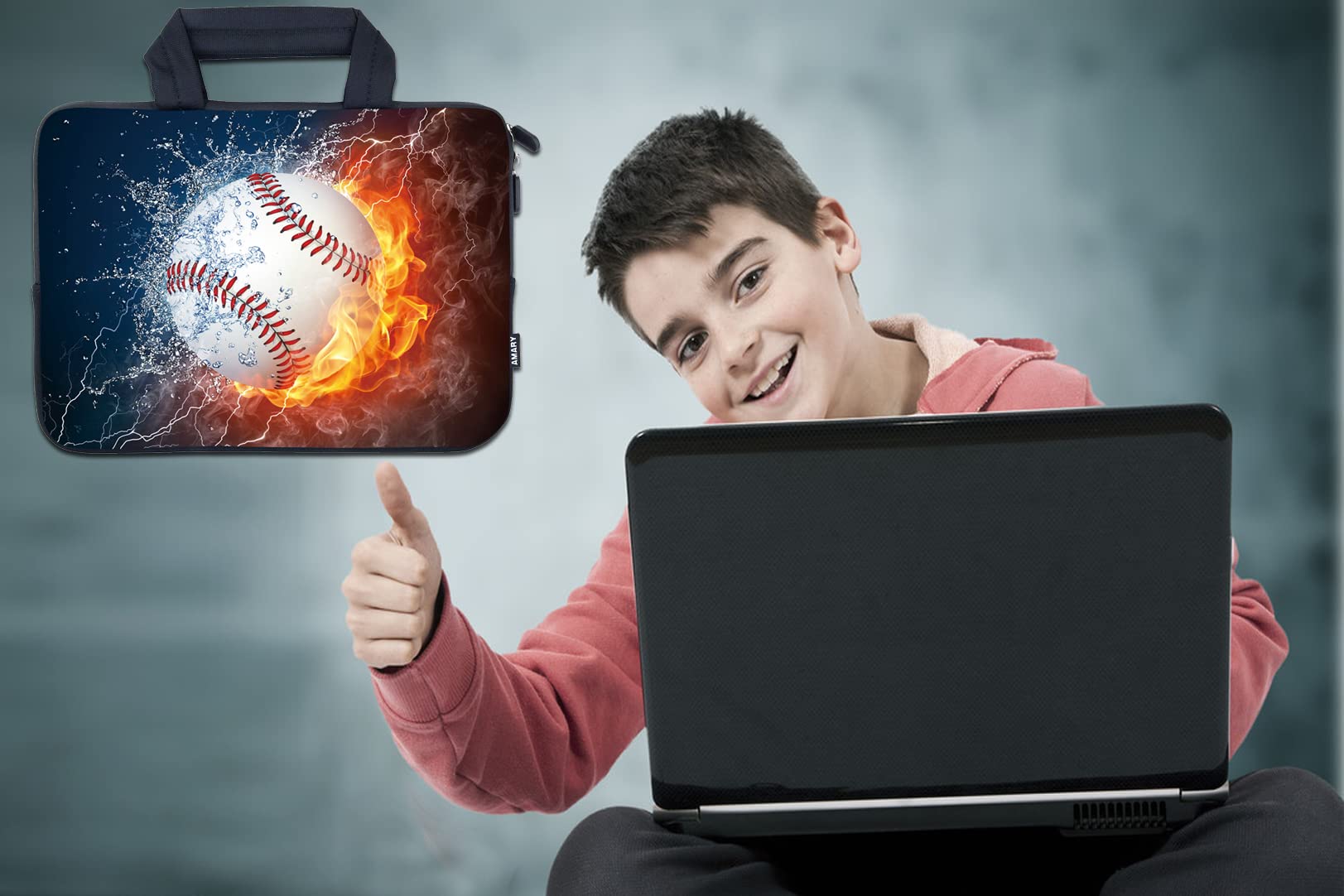 AMARY Funda de neopreno suave para Dell Lenovo, Toshiba, HP, Chromebook, ASUS, Acer (béisbol)