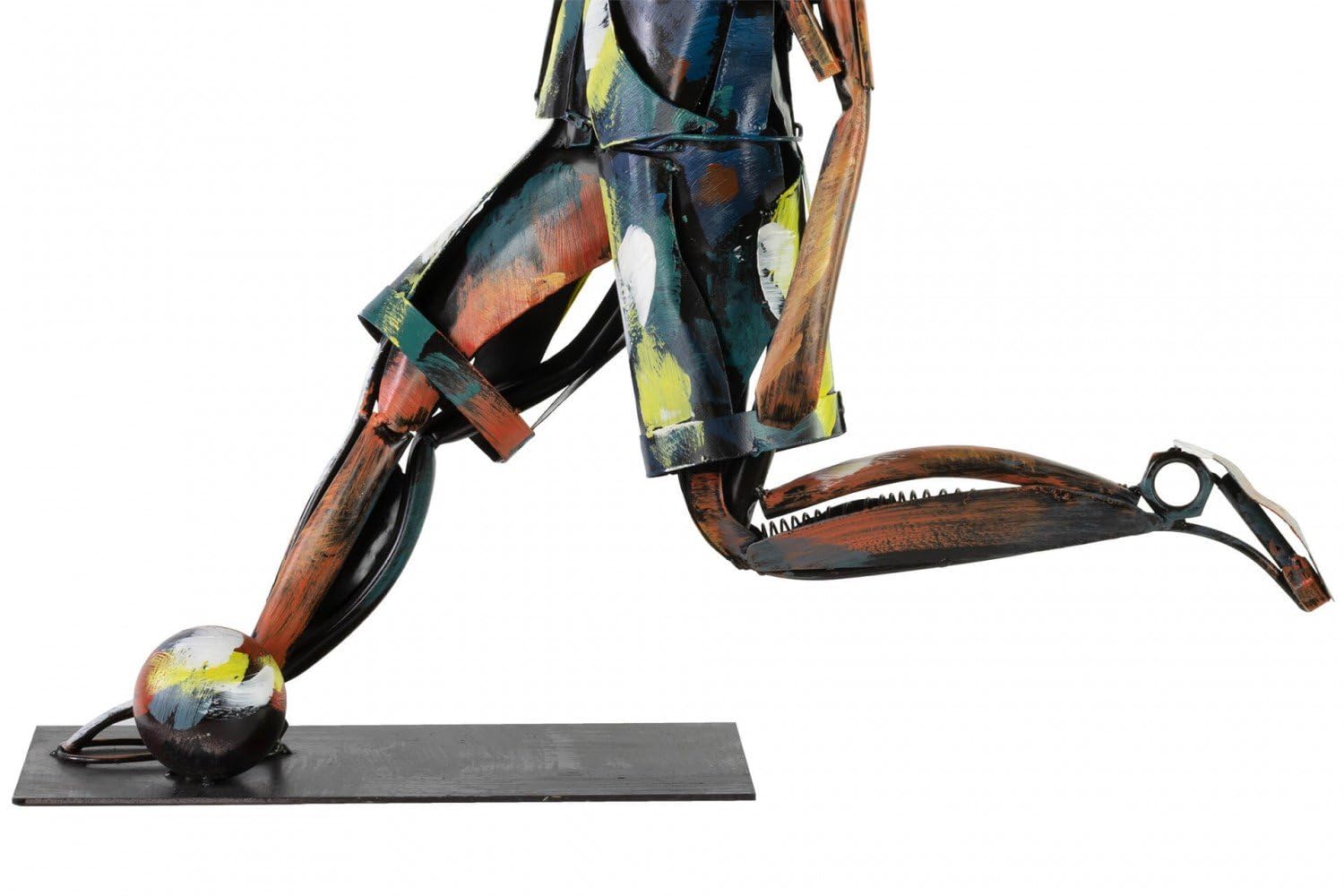 Metall Skulptur 'Der richtige Moment' 60x60x35cm handgefertigt Figur