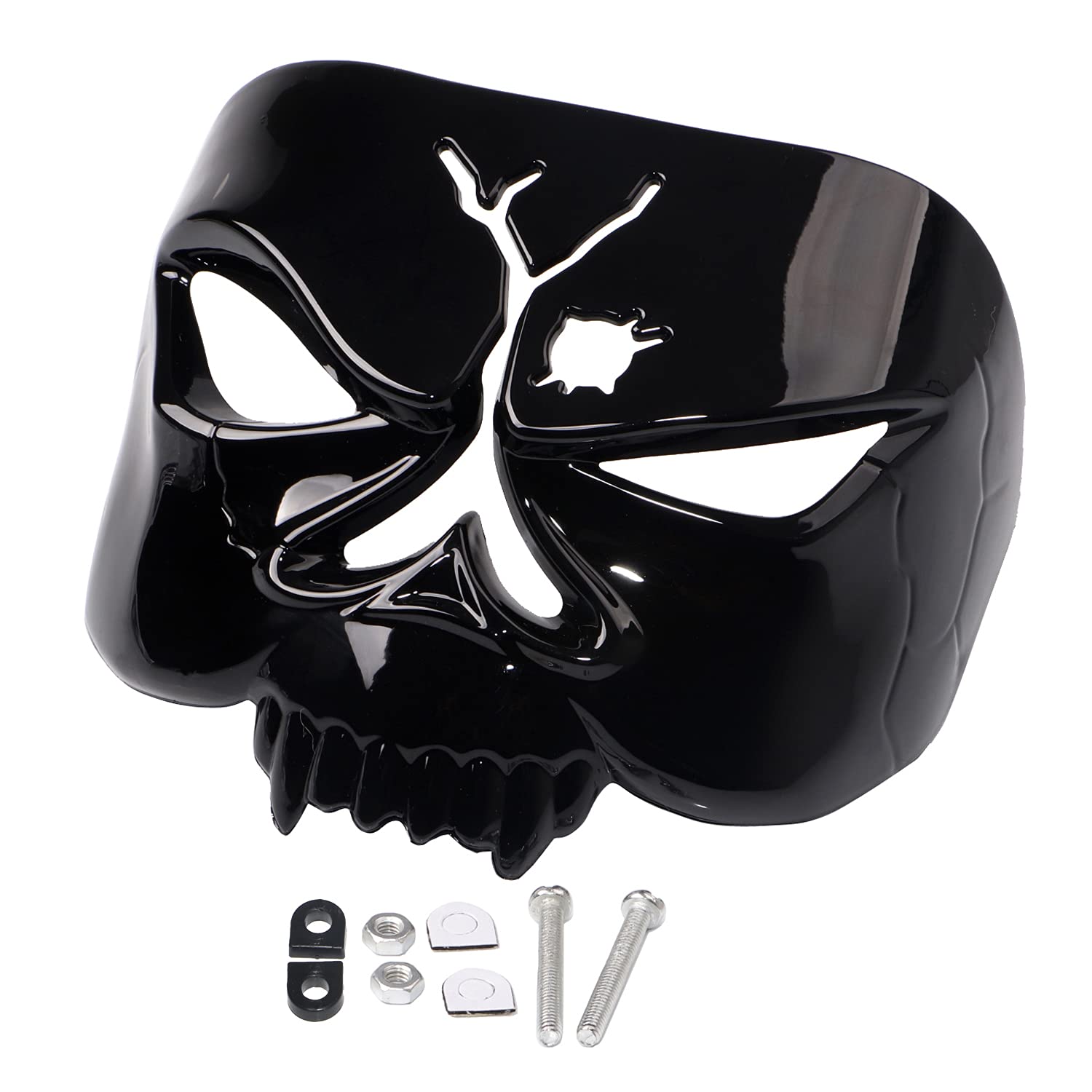 YDLMT Motorcycle Parts Black Zombie Skull Tail Light Black Cover For 1973-2019 Harley Dyna Electra Glide