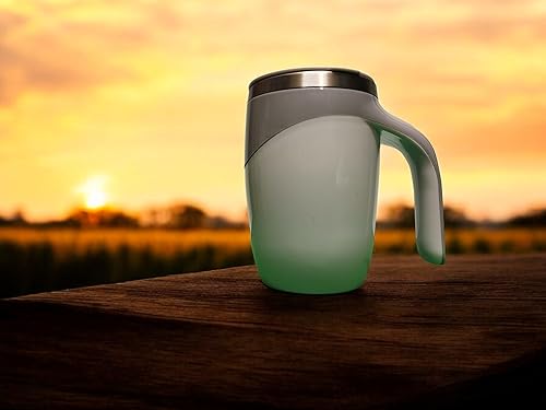 Miniatura 2 de Taza de café con agitación magnética automática cargada con batería (blanco)