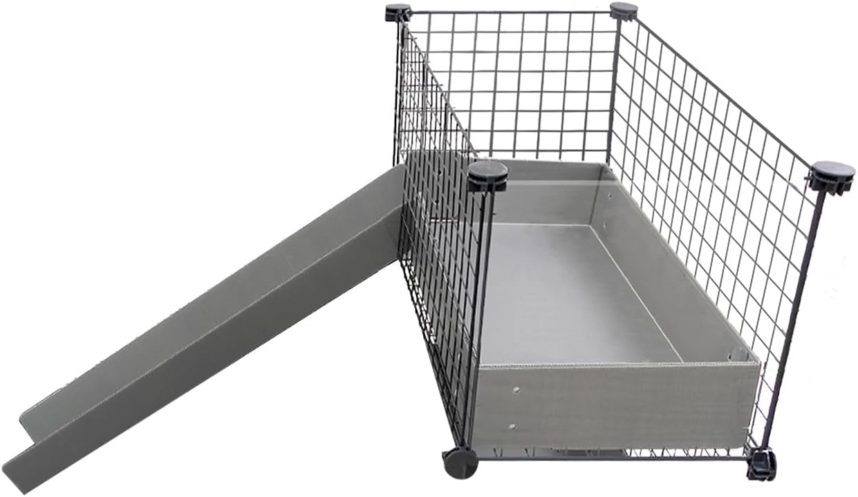 GuineaDad Piggy Condo – C&C Cage Balcony for Guinea Pigs & Small Animals with Coroplast Base | Acrylic and C&C Grids for Small Pets (C&C Grids, No Pillar)