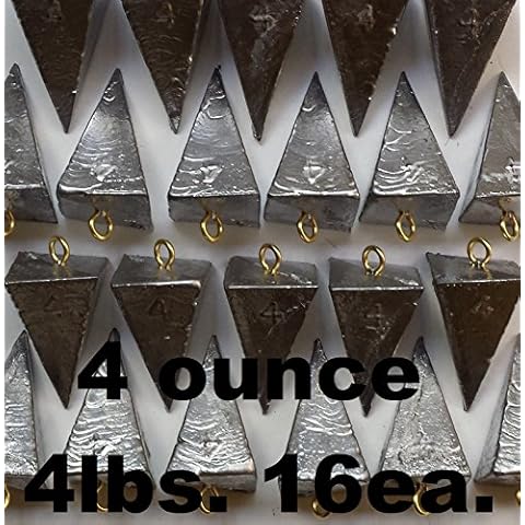 Bulk Pyramid Sinkers - You Choose 3 or 4 ounce, 3 to 5 lbs. (4 LB) Y Cover