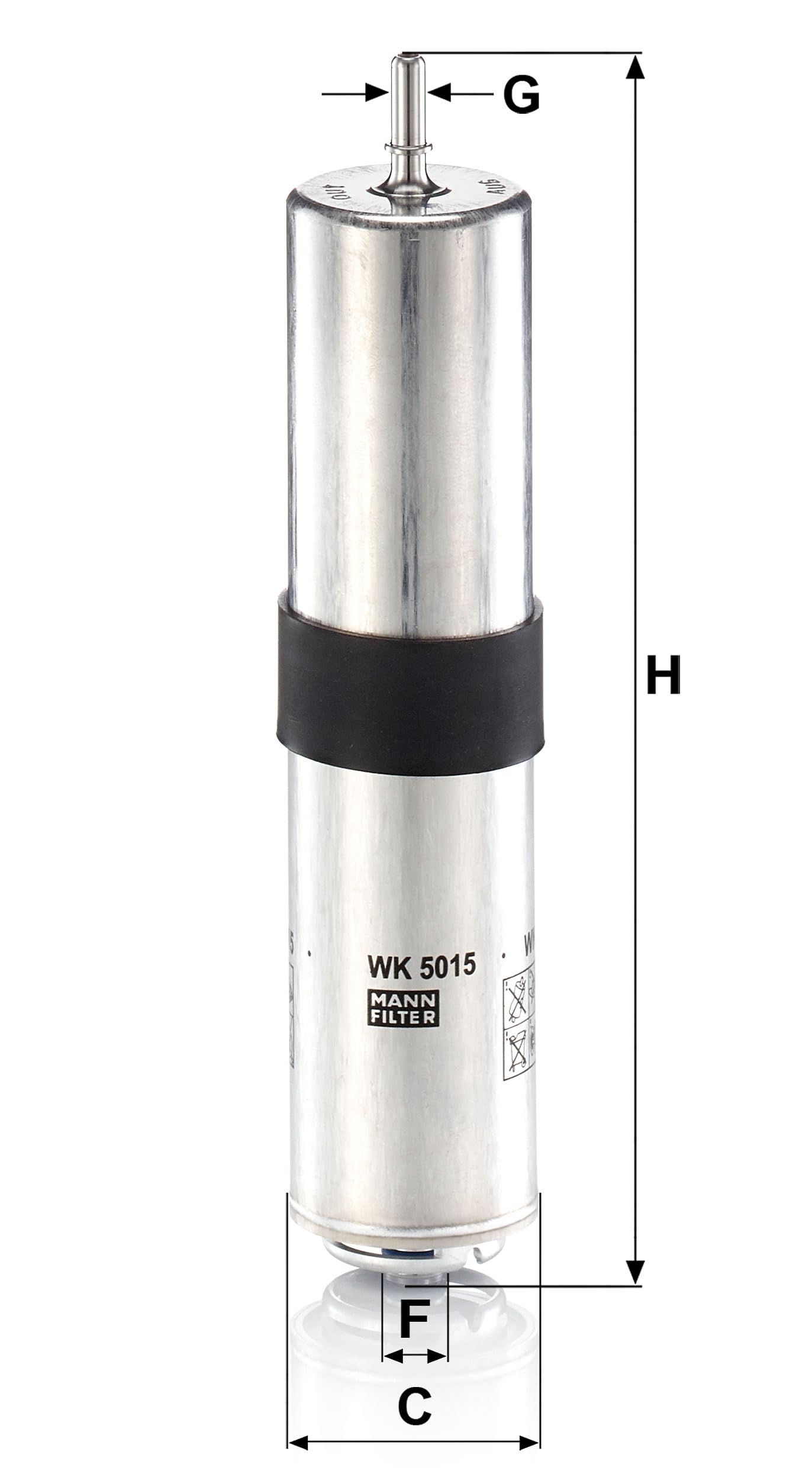 MANN-FILTER, WK 5015 Filtre à carburant | Pour Voitures particulières, Protection système carburant, Protection injecteurs, Carburant propre, Qualité d’origine OE