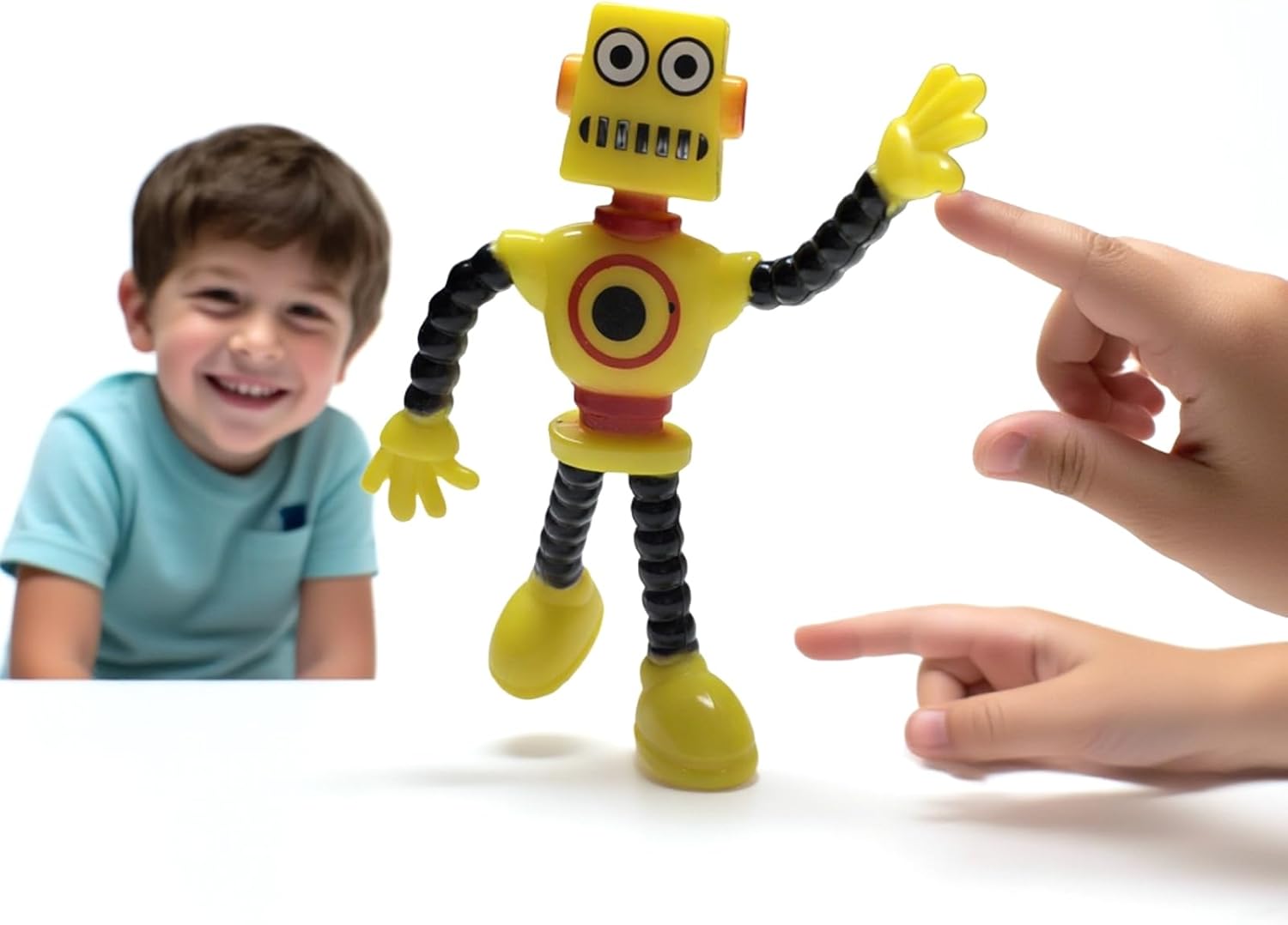 Flexible Bendable Figures Robot 4 Pcs Twisted Deformed Doll Decompression Toy for Boys Girls Cool Stuff Cute Things Funny Gift